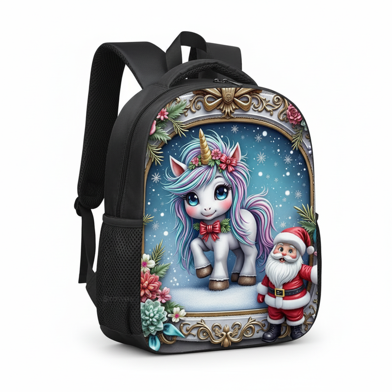 unicorn toddler bag kawaii print backpack - white-bg