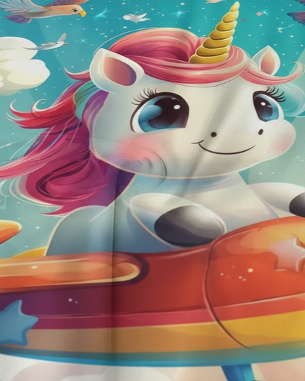 unicorn toddler blanket - detail