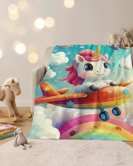 unicorn toddler blanket - lifestyle