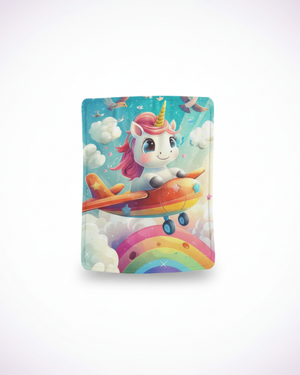 unicorn toddler blanket - white-bg
