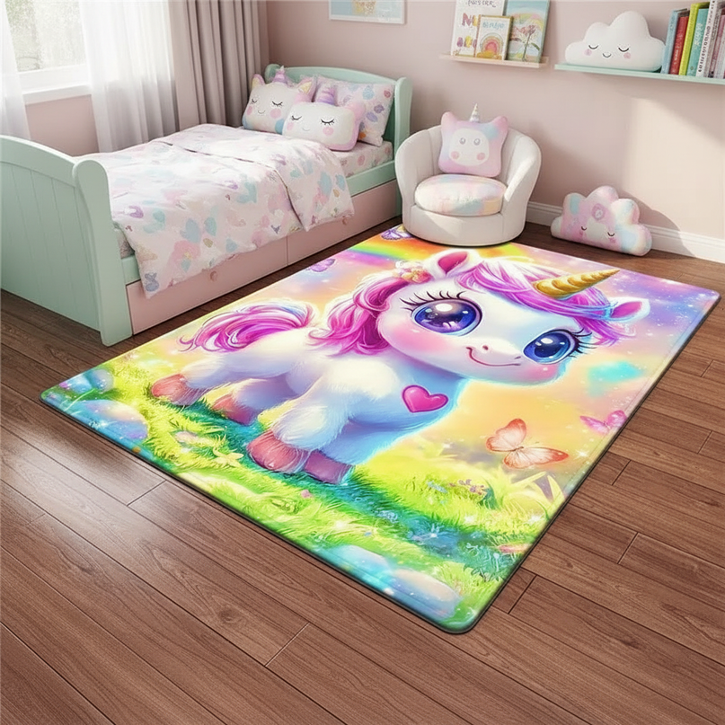 unicorn toddler rug - lifestyle