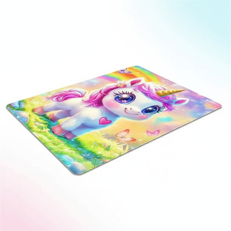 unicorn toddler rug - white-bg