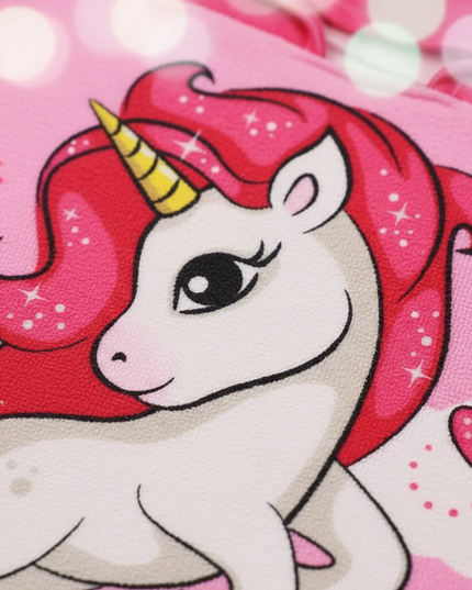 unicorn towel robe - detail