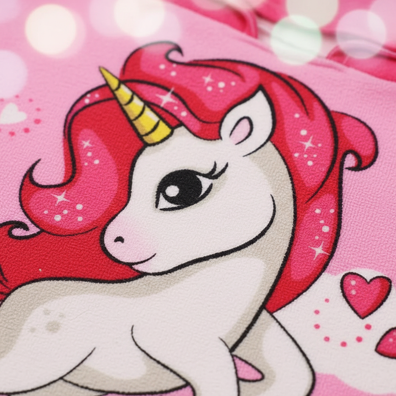 unicorn towel robe - detail