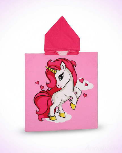 unicorn towel robe - white-bg