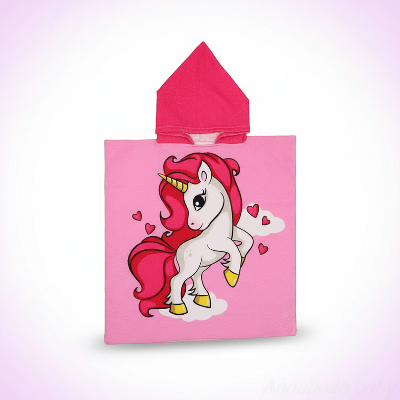 unicorn towel robe - white-bg