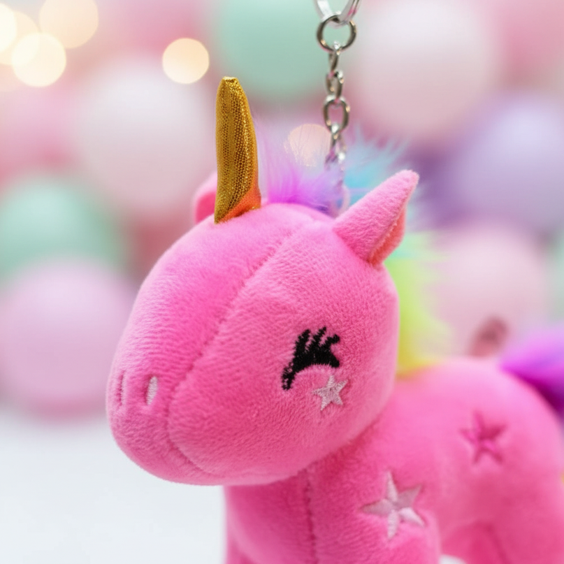 unicorn toy keychain - detail