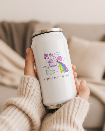 unicorn travel mug - in-use