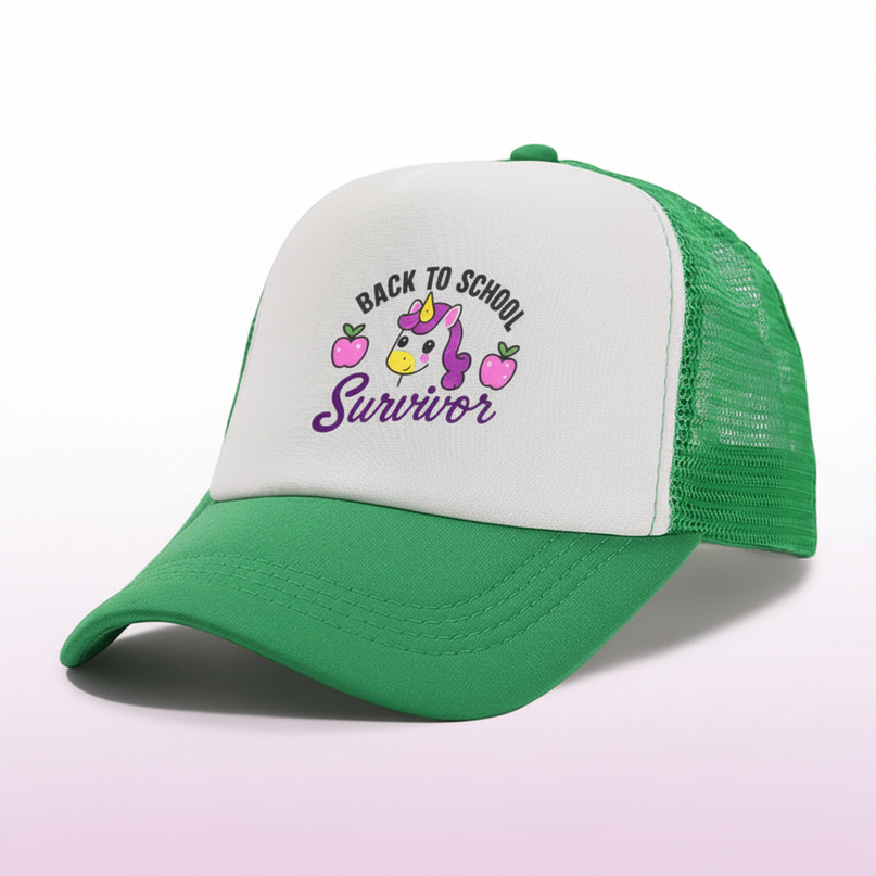 unicorn trucker hat - white-bg