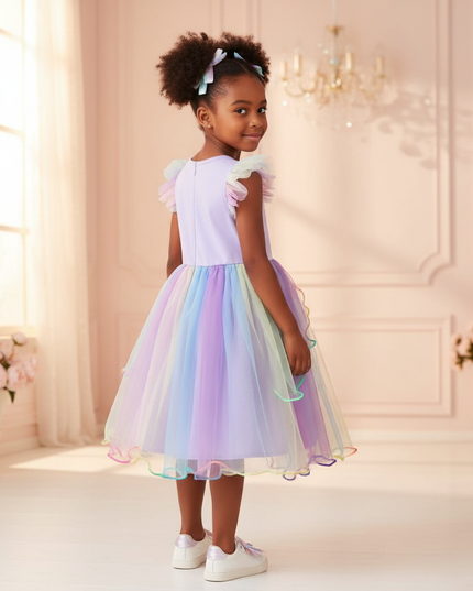 unicorn tulle dress - back