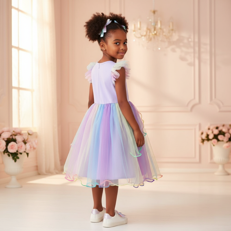 unicorn tulle dress - back