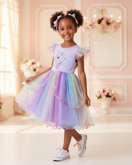 unicorn tulle dress - front