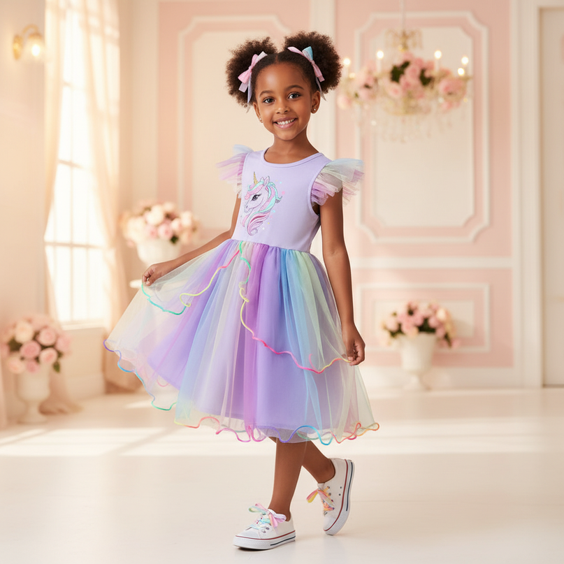unicorn tulle dress - front