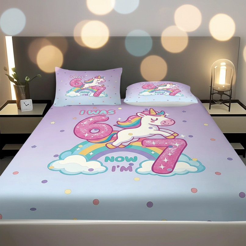 unicorn twin bed sheet set - lifestyle