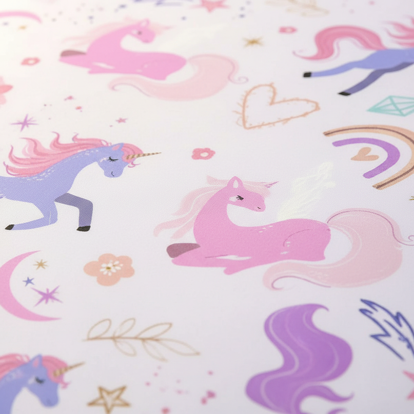 unicorn twin bedding - detail