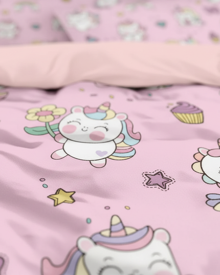 unicorn twin bedding set - detail