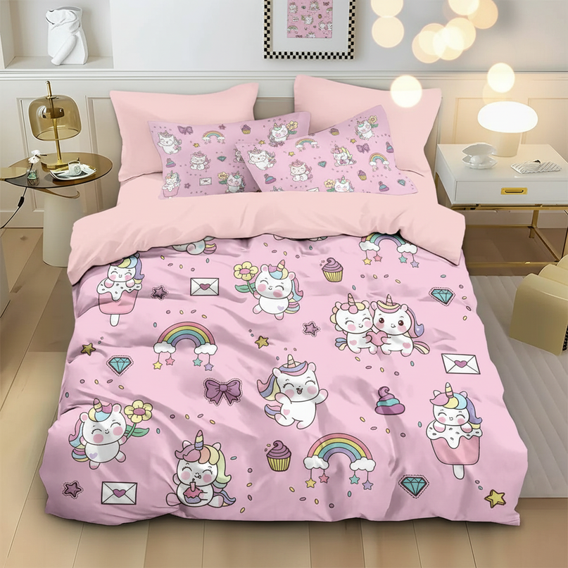 unicorn twin bedding set - lifestyle