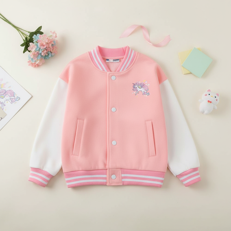 unicorn varsity jacket - flat-lay