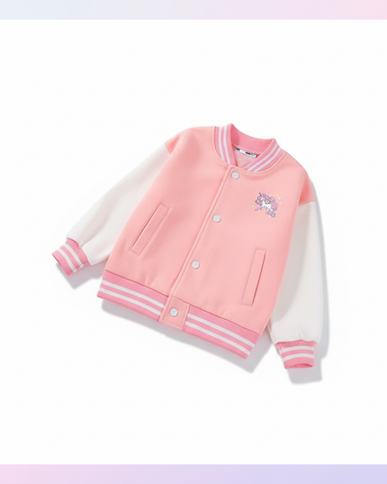 unicorn varsity jacket - white-bg
