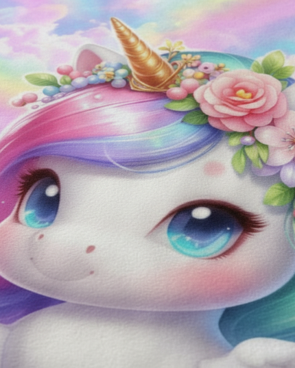 unicorn velvet blanket - detail