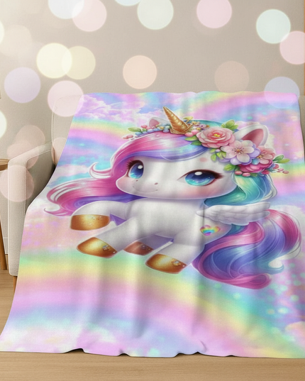 unicorn velvet blanket - lifestyle