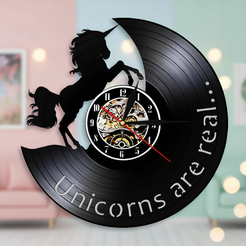 unicorn vintage clock - lifestyle