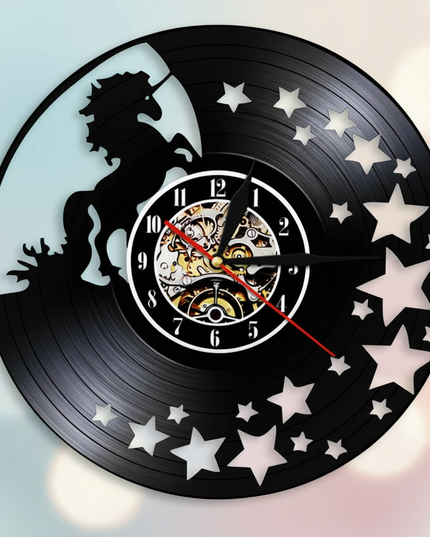 unicorn vinyl clock - lifestyle
