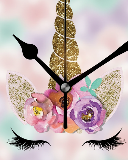 unicorn wall clock - detail