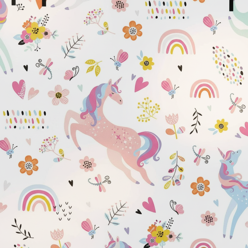 unicorn wall clock for bedroom - detail