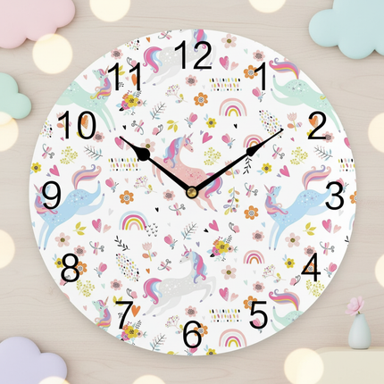 unicorn wall clock for bedroom - lifestyle
