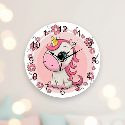 unicorn wall clock for girls - lifestyle