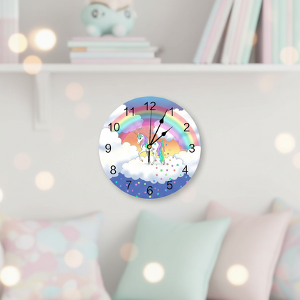 unicorn wall clock for living room - lifestyle