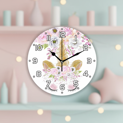 unicorn wall clock nursery decor - lifestyle