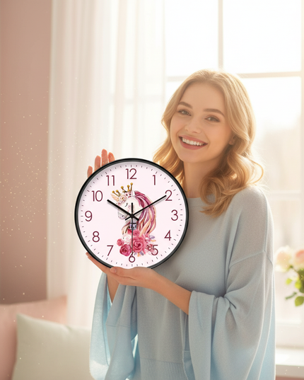 unicorn wall clock silent - in-use