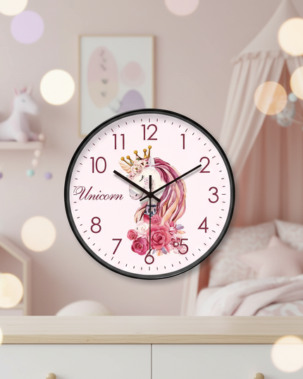unicorn wall clock silent - lifestyle