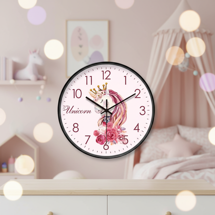 unicorn wall clock silent - lifestyle