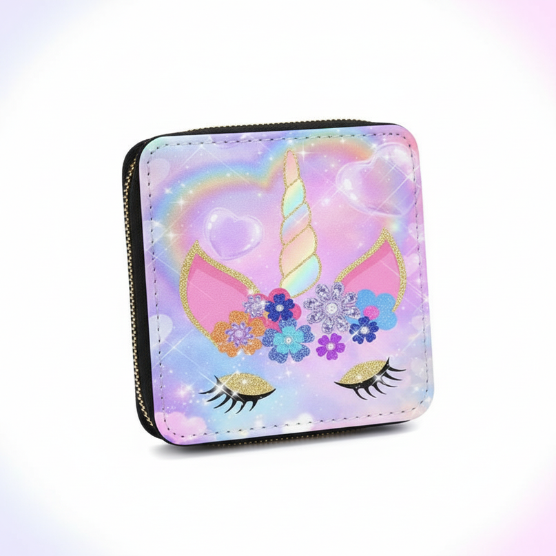 unicorn wallet for girls - white-bg