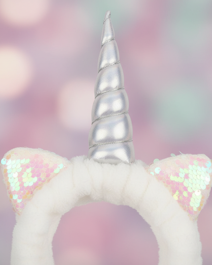 unicorn wash face headband - detail