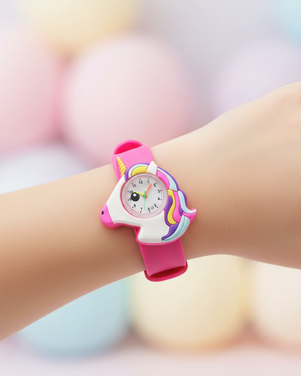 unicorn watch and bracelet set - in-use
