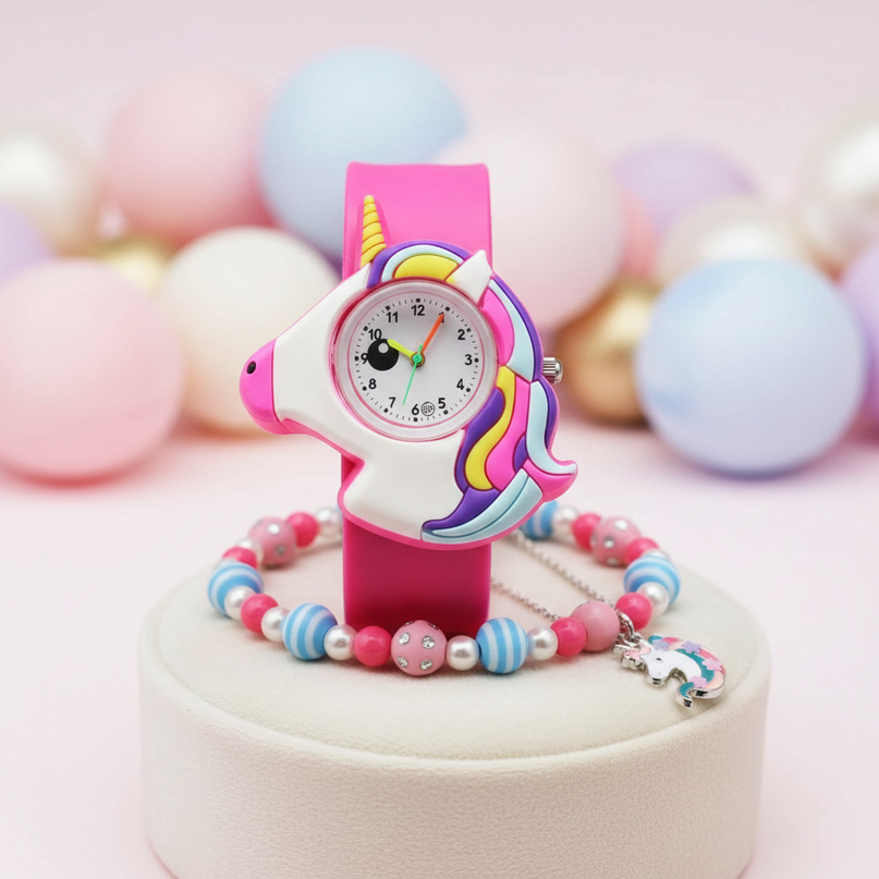 unicorn watch and bracelet set - lifestyle