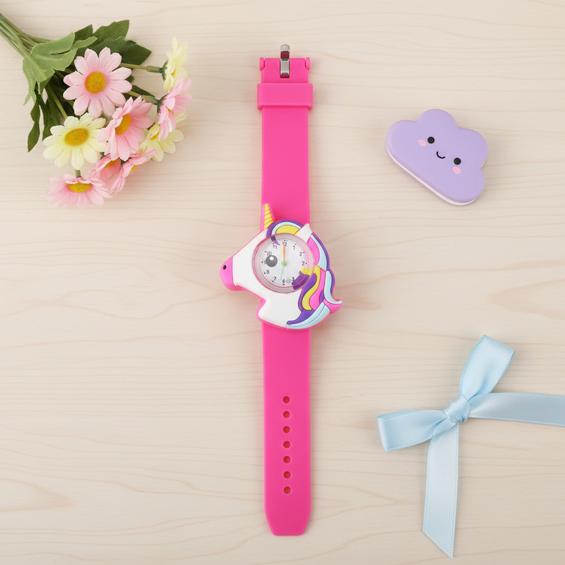 unicorn watch for girls - flat-lay