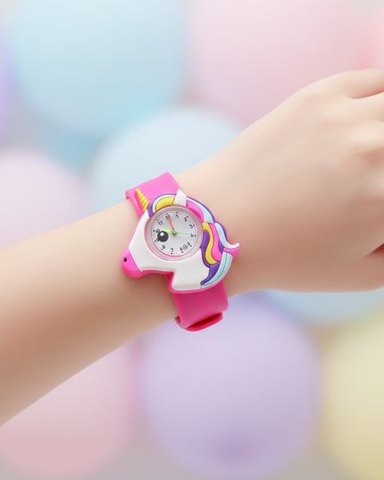 unicorn watch for girls - in-use