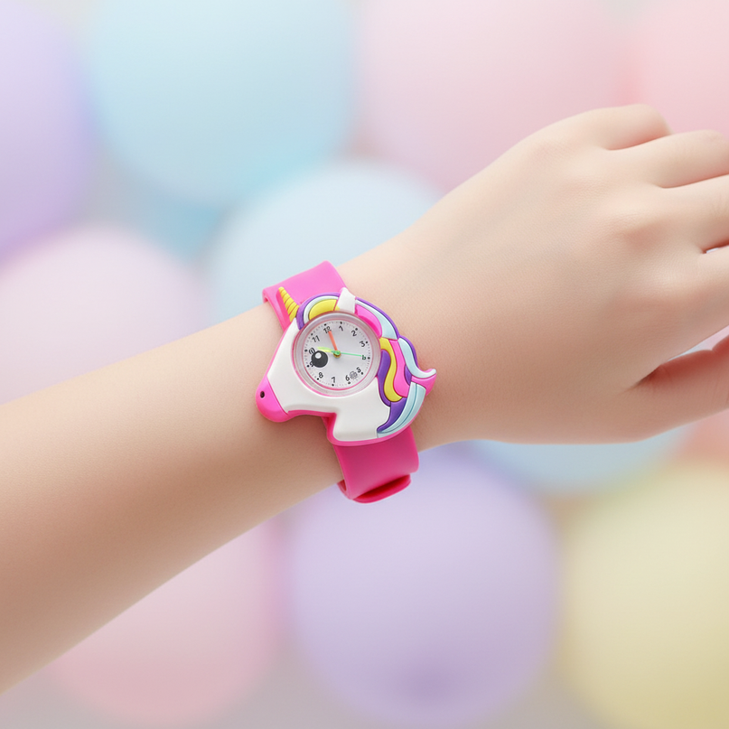 unicorn watch for girls - in-use