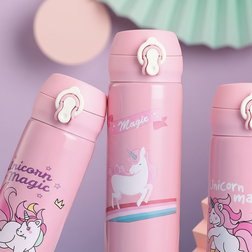 unicorn water bottle girls - detail