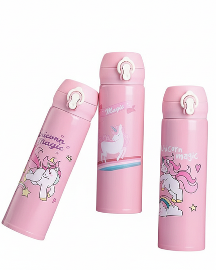 unicorn water bottle girls - white-bg