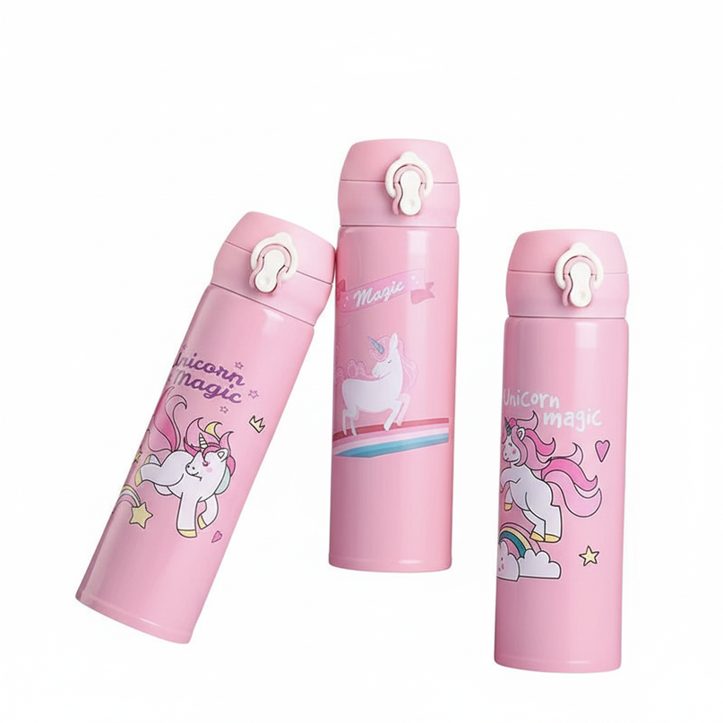 unicorn water bottle girls - white-bg