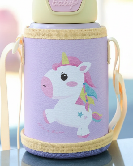 unicorn water bottle handle - detail