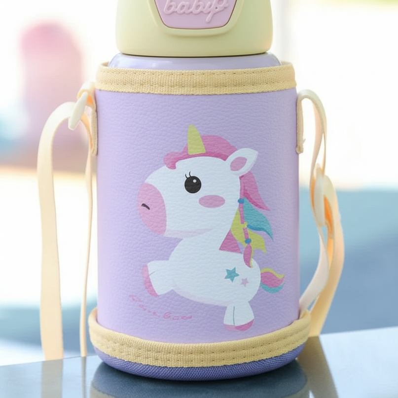 unicorn water bottle handle - detail