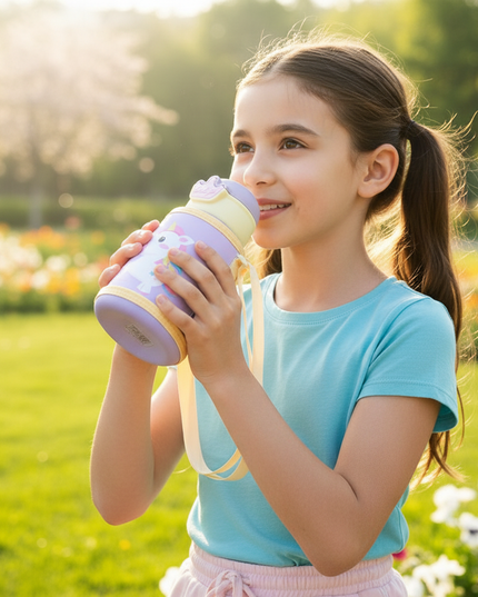 unicorn water bottle handle - in-use