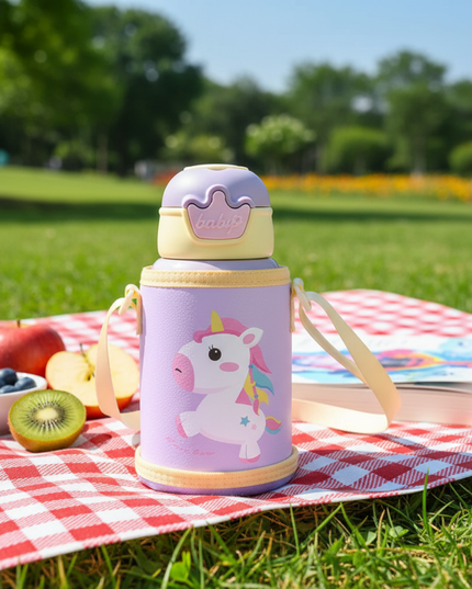 unicorn water bottle handle - lifestyle